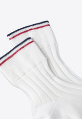 Brunello Cucinelli Ribbed Stretch Socks White MCSCO9049CZ930_White_70211139