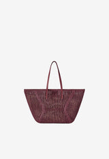 Brunello Cucinelli Bc Duo Raffia Tote Bag Red MB97D2571C7949_MULBERRYRED_70211143