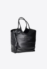 Miu Miu Ivy Shoulder Bag in Softy Shine Leather Black 5BG321VOOO2IEO_F0002