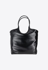 Miu Miu Ivy Shoulder Bag in Softy Shine Leather Black 5BG321VOOO2IEO_F0002