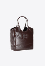 Miu Miu Ivy Shoulder Bag in Softy Shine Leather Brown 5BG321VOOO2IEO_F0003