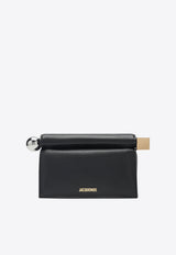 Jacquemus Rond Carré Leather Clutch Black BAW00356AC27L14/T_JACQM-990