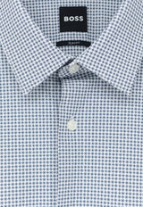 Hugo Boss Hank Buttoned Shirt Light Blue 50556692468_Blu a motivi_70211197