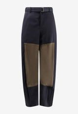 Sacai Belted Wool-Blend Pants Navy 2608431212_NAVYKHAKI_54429829