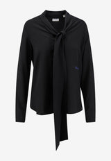 Burberry Rhiannon Silk Blouse with Scarf Black 8129795A1189_BLACK_70014340