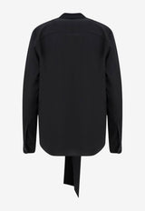 Burberry Rhiannon Silk Blouse with Scarf Black 8129795A1189_BLACK_70014340