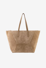 Brunello Cucinelli Bc Duo Suede Tote Bag Beige MBDLB2571C9793_Miele_70014700