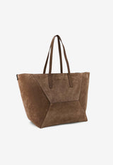 Brunello Cucinelli Bc Duo Suede Tote Bag Brown MBDLB2571C8769_TORBA_70014745