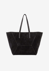 Brunello Cucinelli Bc Duo Suede Tote Bag Black MBDLB2571C9795_Pepe_70014807