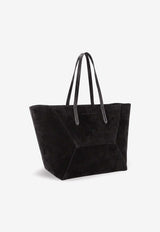 Brunello Cucinelli Bc Duo Suede Tote Bag Black MBDLB2571C9795_Pepe_70014807