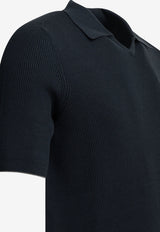 Brunello Cucinelli Knit Polo T-shirt Blue M29400015CW425_X_7200e6e7-5da3-4bc7-9226-9236223afd69