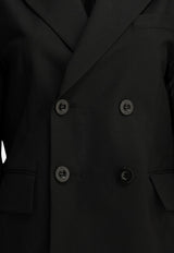 Sacai Double-Breasted Buttoned Blazer Black 26-08564001_19a81639-d0e6-4a44-934e-4342c7ee3bd2