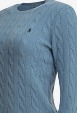 Polo Ralph Lauren Cable Knit Logo Sweater Light Blue 211971865004NEW LITCHFIELD BLUE_8721e2a4-49fa-43c3-8f8b-ca7119047805