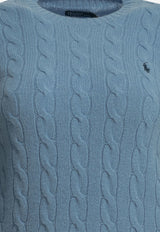 Polo Ralph Lauren Cable Knit Logo Sweater Light Blue 211971865004NEW LITCHFIELD BLUE_8721e2a4-49fa-43c3-8f8b-ca7119047805