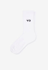 Y-3 Rib Knit Logo Socks White JZ6269WHITE_WHITE_70210686