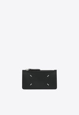 Maison Margiela Four Stitches Zip Cardholder Black S56UI0143P4745/T_MARGI-T8013