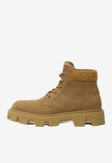 Moncler Peak City Nubuck and Suede Ankle Boots Brown L209A4F00070-M6882-235