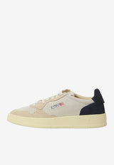 Autry Medalist Suede Low-Top Sneakers Beige AULM-TS-29