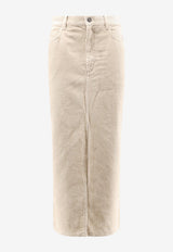 Isabel Marant Etoile Odalie Corduroy Midi Skirt Ecru JU0408FBD3G02E23EC_Ecru_70013936