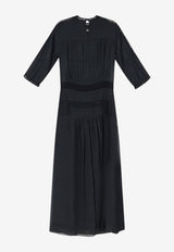 Isabel Marant Etoile Pamena Linen-Blend Midi Dress Black RO1112FAD3J04E01BK_BLACK_70014052