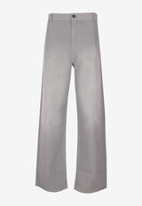 Miu Miu Twill Wide-Leg Pants Gray MP1970SOOO19R3_F0276