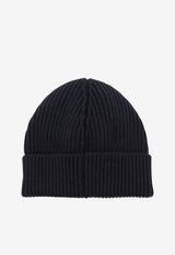 Dolce & Gabbana Logo Plaque Ribbed Knit Beanie Black GXK63TJEMQ5N0000_Black_70109183