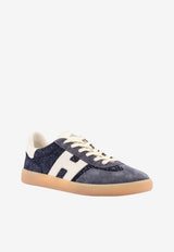 Hogan H-Stripes Suede Sneakers Blue HXM6470FB60VGZ01VU_White_70224440