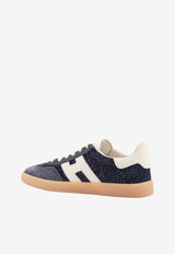 Hogan H-Stripes Suede Sneakers Blue HXM6470FB60VGZ01VU_White_70224440