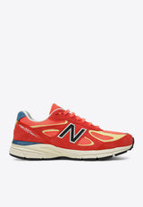 New Balance 990V4 Suede Low-Top Sneakers Red U99076BSUE/S_NEWB-FL