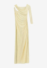 Self-Portrait One-Shoulder Embellished Midi Dress Yellow SS25169MYYELLOW_YELLOW_70224498