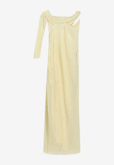 Self-Portrait One-Shoulder Embellished Midi Dress Yellow SS25169MYYELLOW_YELLOW_70224498