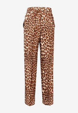 P.A.R.O.S.H Leopard Print Wide-Leg Pants Brown D230260STAIN_808