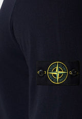Stone Island Logo Patch Wool Sweater Navy L2S155100071S00C4V0020_NAVY BLUE_70224515