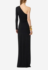 Elisabetta Franchi One-Shoulder Cut-Out Gown Black ABR2561E3_110