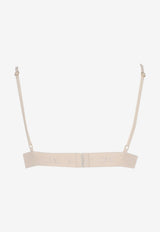 Elisabetta Franchi Tulle Bra with Elastic Bands Beige RG02165E3_197
