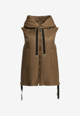 Max Mara The Cube Water-Repellent Zip-Up Vest Brown 2629296014600GREENGO051_8b2d800a-66bd-49b4-90ec-7e096c8ba0b5