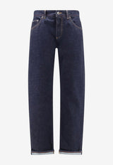 Dolce & Gabbana Embroidered DG Logo Straight-Leg Jeans Black GP14JZG8NM1S9001_Black_70014181