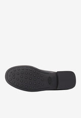 Tod's Logo Plaque Leather Loafers Black XXW19M0KK70LYGB999_Black_70014290