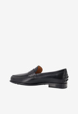 Tod's Logo Plaque Leather Loafers Black XXW19M0KK70LYGB999_Black_70014290