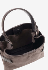 Brunello Cucinelli Small Essence Suede Crossbody Bag Black MBDLD2499C9795_Pepe_70014665