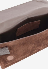 Brunello Cucinelli Essence Suede Handbag Brown MBDLB2815C9885_ESPRESSO_70014716