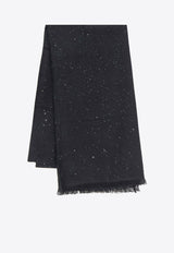 Brunello Cucinelli Ribbed Cashmere Scarf Black MSC915029C101_Black_70014729