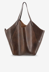 Brunello Cucinelli Duo Reversible Tote Bag in Lizard-Effect Leather Brown MBLZB2835C8279_TESTA MORO_70014770