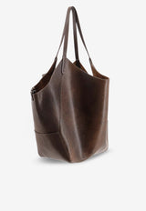 Brunello Cucinelli Duo Reversible Tote Bag in Lizard-Effect Leather Brown MBLZB2835C8279_TESTA MORO_70014770