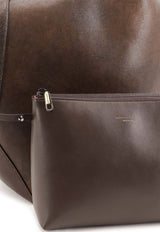 Brunello Cucinelli Duo Reversible Tote Bag in Lizard-Effect Leather Brown MBLZB2835C8279_TESTA MORO_70014770