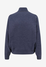 Brunello Cucinelli Turtleneck Cashmere Sweater Blue M12744403C7186_BLUFREDDO_70014825
