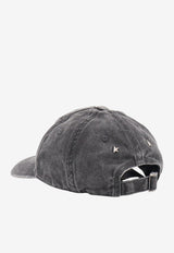 Golden Goose DB Golden Patch Faded Denim Baseball Cap Gray GUP02837P00273460188_ANTHRACITE_70224523