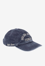Golden Goose DB Vintage Denim Logo Baseball Cap Blue GUP02837P00261850751_BLUE NAVY_70224379