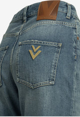 Valentino V Patch Straight-Leg Washed Jeans Blue 9B3DD22NACH558_aa86a14a-5e15-43eb-b2a4-08ca782303a9