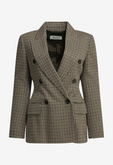 Max Mara Eccelso Houndstooth Double-Breasted Blazer Brown 2621916091600MXMECCELSO001_7da2f4c0-500d-41e7-b126-422b9517b231